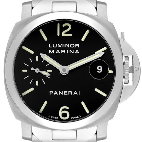 Photo of Panerai Luminor Marina Automatic 40mm Steel Mens Watch PAM00050 Box Card