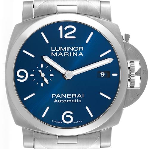 Photo of Panerai Luminor Marina Specchio Blue Steel Mens Watch PAM01316