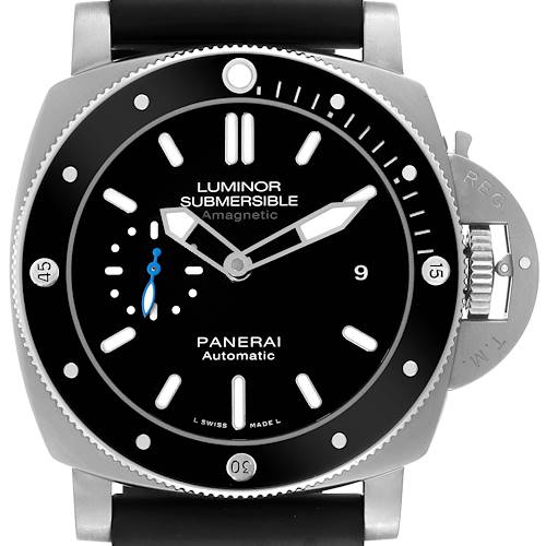 Photo of Panerai Luminor Submersible 1950 Amagnetic Titanium Mens Watch PAM01389 Box Papers