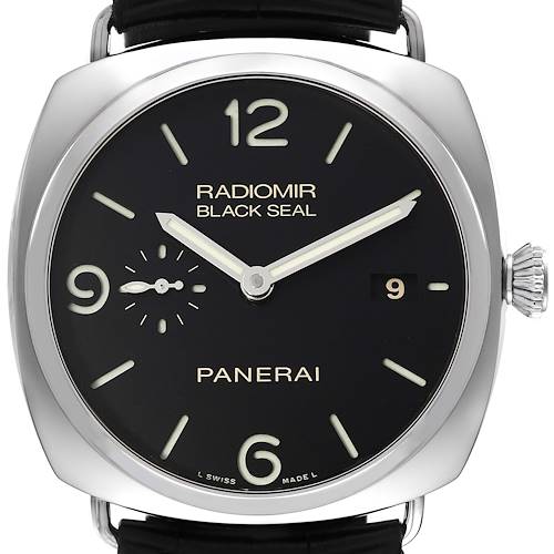 Photo of Panerai Radiomir Black Seal 3 Days Steel Mens Watch PAM00388 Box Papers