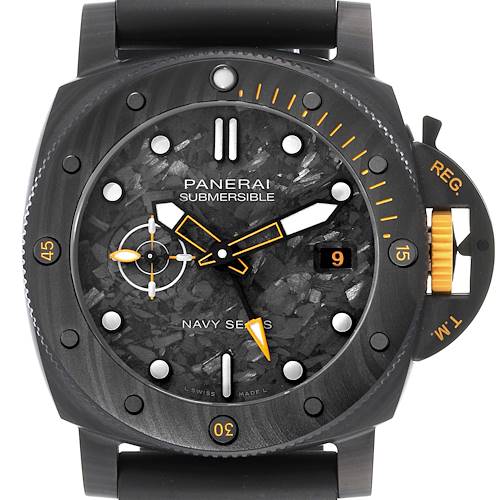 Photo of Panerai Submersible GMT Navy Seals Limited Edition Carbotech Mens Watch PAM01324 Box Card