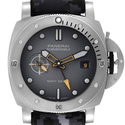 Photo of Panerai Submersible GMT Navy Seals Limited Edition Steel Mens Watch PAM01323 Box Card