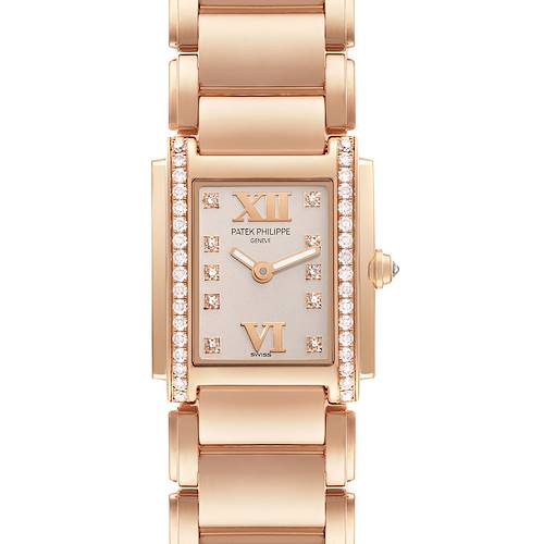 Photo of Patek Philippe Twenty-4 Small Rose Gold Diamond Ladies Watch 4908 Papers