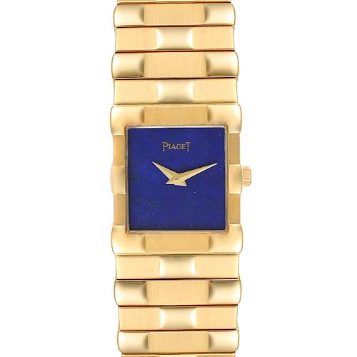 Photo of Piaget Yellow Gold Blue Lapis Lazuli Stone Dial Mens Watch 81301