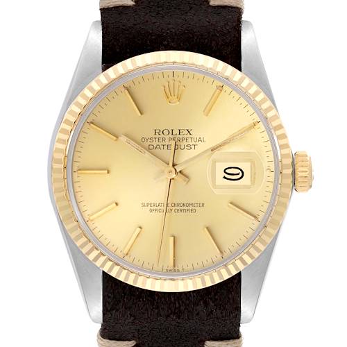 Photo of Rolex Datejust Steel Yellow Gold Vintage Mens Watch 16013