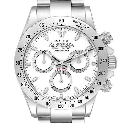 Photo of Rolex Daytona Chronograph White Dial Steel Mens Watch 116520