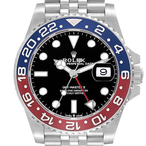 Photo of Rolex GMT Master II Blue Red Pepsi Bezel Steel Mens Watch 126710