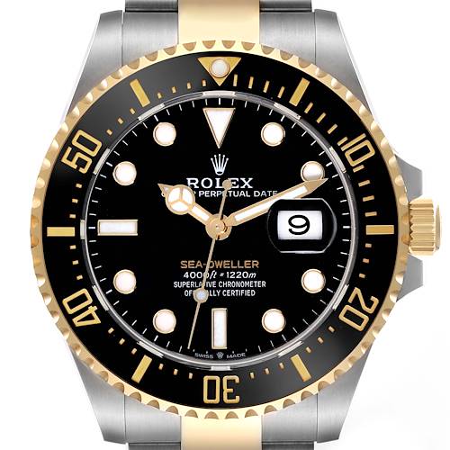 Photo of Rolex Seadweller Black Dial Steel Yellow Gold Mens Watch 126603 Card