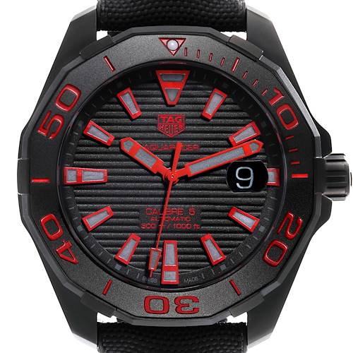 Photo of Tag Heuer Aquaracer Calibre 5 Black Titanium Mens Watch WAY208A Unworn