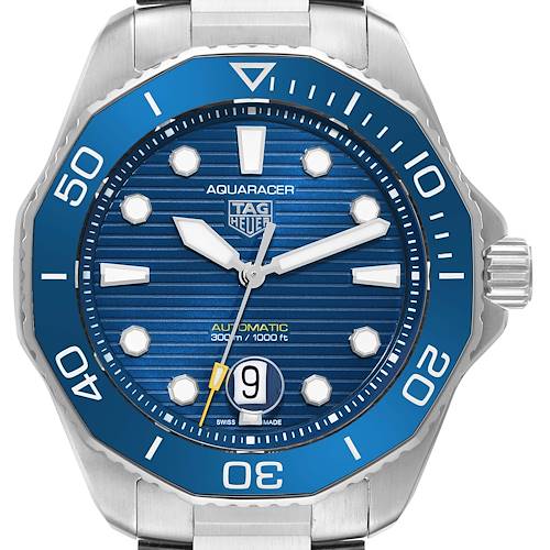 Photo of Tag Heuer Aquaracer Professional 300 Blue Dial Steel Mens Watch WBP201B Box Card