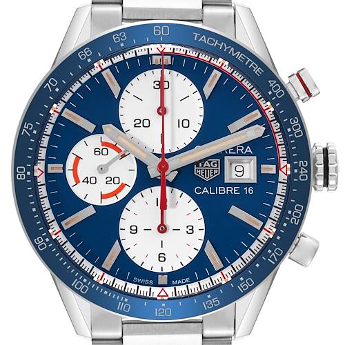 Photo of Tag Heuer Carrera Calibre 16 Chronograph Steel Mens Watch CV201AR Unworn