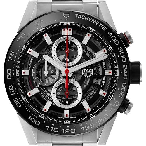 Photo of TAG Heuer Carrera Calibre Heuer 01 Skeleton Mens Watch CAR2A1Z Box Card