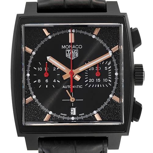 Photo of Tag Heuer Monaco Dark Lord Black Dial Titanium Mens Watch CBL2180 Unworn