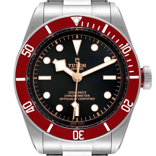 Photo of Tudor Black Bay Burgundy Bezel Steel Mens Watch 79230 Box Card