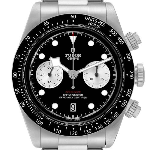 Photo of Tudor Black Bay Chronograph Reverse Panda Dial Steel Mens Watch 79360 Box Card