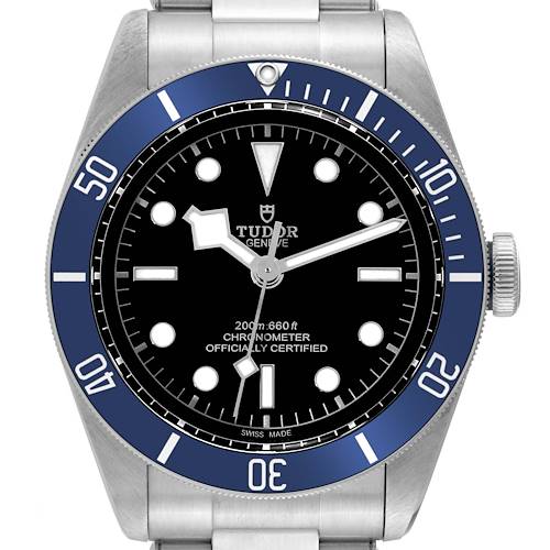 Photo of Tudor Heritage Black Bay Blue Bezel Steel Watch 79230B Box Card