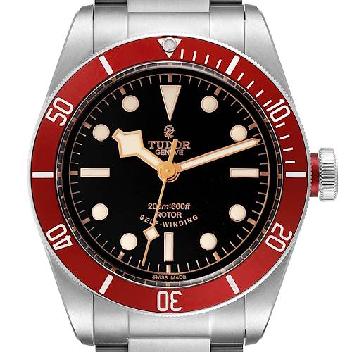 Photo of Tudor Heritage Black Bay Burgundy Bezel Steel Mens Watch 79220R Box Card