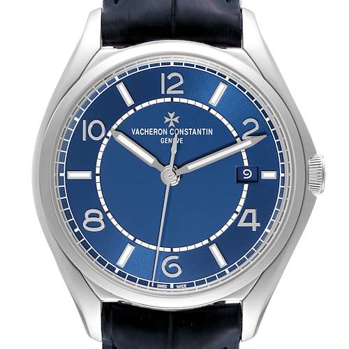 Photo of Vacheron Constantin Fiftysix Blue Dial Steel Mens Watch 4600E Card