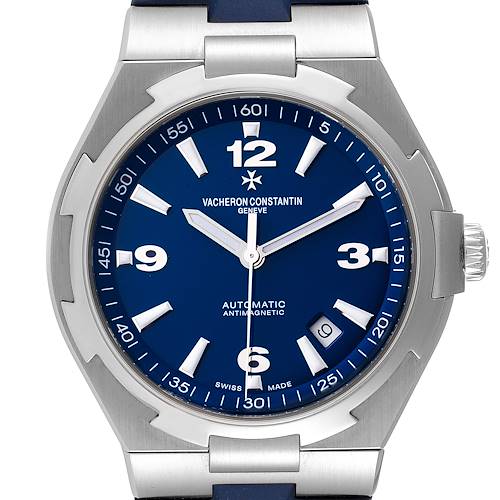 Photo of Vacheron Constantin Overseas Blue Dial Steel Mens Watch 47040 Papers