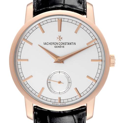 Photo of Vacheron Constantin Traditionnelle Silver Dial Rose Gold Mens Watch 82172 Card