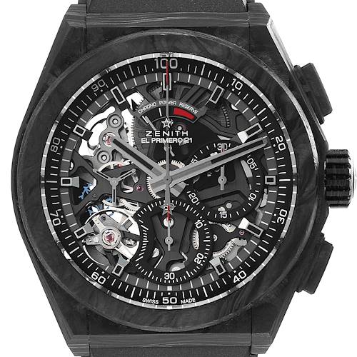 Photo of Zenith Defy El Primero 21 Carbon Fibre Mens Watch 10.9000.9004 Box Card