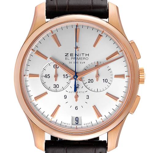 Photo of Zenith El Primero Rose Gold Chronograph Mens Watch 18.2110.400 Unworn